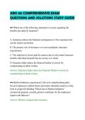 AINS 101 COMPREHENSIVE EXAM&NewLine;QUESTIONS AND SOLUTIONS STUDY GUIDE