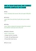 AINS 101 EXAM QUESTIONS AND CORRECT&NewLine;ANSWERS COMPLETE TEST PAPER