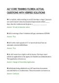 ALF CORE TRAINING FLORIDA ACTUAL&NewLine;QUESTIONS WITH VERIFIED SOLUTIONS