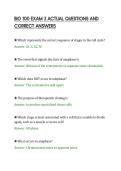 BIO 100 EXAM 3 ACTUAL QUESTIONS AND&NewLine;CORRECT ANSWERS&NewLine;