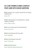 ALF CORE TRAINING FLORIDA COMPLETE&NewLine;STUDY GUIDE WITH SOLVED QUESTIONS