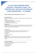 FL ALF CORE TRAINING EXAM 2026&sol;2027 &vert; ASSISTED LIVING &vert; 100 VERIFIED Q&A &vert; DETAILED RATIONALES &vert; PASS GUARANTEED &ndash; A&plus; GRADED