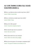 ALF CORE TRAINING FLORIDA FULLY SOLVED&NewLine;EXAM PAPER GRADED A&plus;&NewLine;