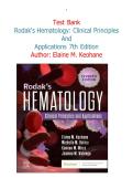 Rodak's Hematology&colon; Clinical Principles And&NewLine;Applications 7th Edition&NewLine;Author&colon; Elaine M&period; Keohane&NewLine;&NewLine;