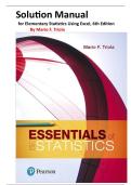 Instructor's Solution Manual for Elementary Statistics Using Excel 6th Edition by Mario Triola&comma; Chapter 1-14