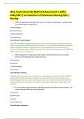 West Coast University NURS 110 Assessment 1 &lpar;pdf&rpar; &vert; &NewLine;2026&sol;2027 &vert; Introduction to Professional Nursing Q&A &vert; &NewLine;Nursing 