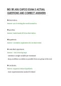 BIO 181 ASU CAPCO EXAM 3 ACTUAL&NewLine;QUESTIONS AND CORRECT ANSWERS