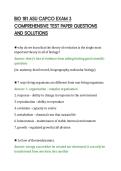 BIO 181 ASU CAPCO EXAM 3&NewLine;COMPREHENSIVE TEST PAPER QUESTIONS&NewLine;AND SOLUTIONS&NewLine;
