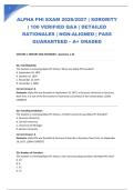 ALPHA PHI ALPHA EXAM 2026&sol;2027 &vert; SORORITY &vert; 100 VERIFIED Q&A &vert; DETAILED RATIONALES &vert; NGN-ALIGNED &vert; PASS GUARANTEED &ndash; A&plus; GRADED