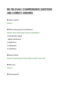 BIO 182 EXAM 1 COMPREHENSIVE QUESTIONS&NewLine;AND CORRECT ANSWERS
