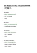 BIO 182 EXAM 1 FULLY SOLVED TEST PAPER&NewLine;GRADED A&plus;&NewLine;