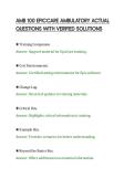 AMB 100 EPICCARE AMBULATORY ACTUAL&NewLine;QUESTIONS WITH VERIFIED SOLUTIONS