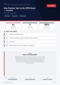  CPPS Exam Practice Test Certified Professional Patient Safety 2026&sol;2027 &ndash; Questions and Answers &vert; 100&percnt; Verified &vert; Detailed Rationales &ndash; Pass Guaranteed &ndash; A&plus; Graded