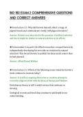 BIO 182 EXAM 2 COMPREHENSIVE QUESTIONS&NewLine;AND CORRECT ANSWERS&NewLine;