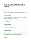 BIO 182 EXAM 2 FULLY SOLVED TEST PAPER&NewLine;GRADED A&plus;
