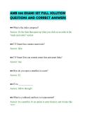 AMB 100 EXAMS SET FULL SOLUTION&NewLine;QUESTIONS AND CORRECT ANSWERS