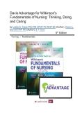 Test Bank - Wilkinson&rsquo;s Fundamentals of Nursing&comma; 5th Edition &lpar;Treas&comma; 2024&rpar;&comma; Chapter 1-40  Fully Covered