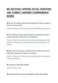 BIO 202 EXAM 1 UPDATED ACTUAL QUESTIONS&NewLine;AND CORRECT ANSWERS COMPREHENSIVE&NewLine;REVIEW