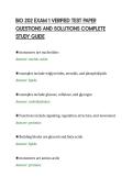 BIO 202 EXAM 1 VERIFIED TEST PAPER QUESTIONS AND SOLUTIONS COMPLETE STUDY GUIDE