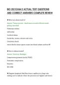 BIO 202 EXAM 2 ACTUAL TEST QUESTIONS&NewLine;AND CORRECT ANSWERS COMPLETE REVIEW