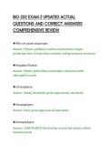 BIO 202 EXAM 2 UPDATED ACTUAL&NewLine;QUESTIONS AND CORRECT ANSWERS&NewLine;COMPREHENSIVE REVIEW