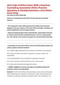 ACA Code of Ethics Exam 2026 &vert; American Counseling Association Ethics Practice Questions & Detailed Solutions &vert; ACA Ethics Exam Prep