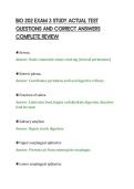 BIO 202 EXAM 3 STUDY ACTUAL TEST&NewLine;QUESTIONS AND CORRECT ANSWERS&NewLine;COMPLETE REVIEW&NewLine;
