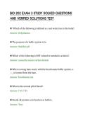 BIO 202 EXAM 3 STUDY SOLVED QUESTIONS&NewLine;AND VERIFIED SOLUTIONS TEST