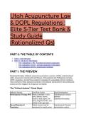 Utah Acupuncture Law & DOPL Regulations &lpar;2026&sol;2027&rpar;&colon; Elite S-Tier Test Bank & Study Guide &lpar;Rationalized Qs&rpar;