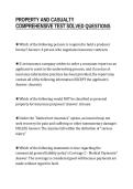 PROPERTY AND CASUALTY&NewLine;COMPREHENSIVE TEST SOLVED QUESTIONS