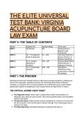 ELITE Virginia Acupuncture Board Law Exam Test Bank &lpar;Q&A &plus; Rationales&rpar; &vert; 2026&sol;2027 S-Tier Guide