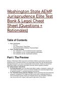 2026&sol;2027 Washington State AEMP Jurisprudence Elite Test Bank & Legal Cheat Sheet &lpar;Questions &plus; Rationales&rpar;