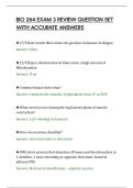 BIO 264 EXAM 3 REVIEW QUESTION SET&NewLine;WITH ACCURATE ANSWERS&NewLine;