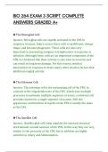 BIO 264 EXAM 3 SCRIPT COMPLETE&NewLine;ANSWERS GRADED A&plus;