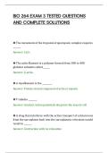 BIO 264 EXAM 3 TESTED QUESTIONS&NewLine;AND COMPLETE SOLUTIONS