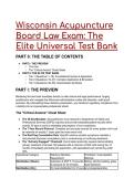 Wisconsin Acupuncture Law & Board Exam Test Bank 2026&sol;2027 &vert; SPS 70-73 & Chapter 451 &vert;  Elite Q&A