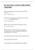 BIO 264 EXAM 4 ACTUAL PAPER SOLVED&NewLine;QUESTIONS