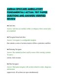 AMB100 EPICCARE AMBULATORY&NewLine;FUNDAMENTALS ACTUAL TEST PAPER&NewLine;QUESTIONS AND ANSWERS VERIFIED&NewLine;REVIEW