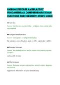 AMB100 EPICCARE AMBULATORY&NewLine;FUNDAMENTALS COMPREHENSIVE EXAM&NewLine;QUESTIONS AND SOLUTIONS STUDY GUIDE