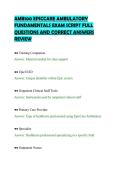 AMB100 EPICCARE AMBULATORY&NewLine;FUNDAMENTALS EXAM SCRIPT FULL&NewLine;QUESTIONS AND CORRECT ANSWERS&NewLine;REVIEW