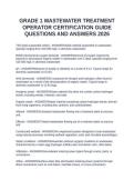 GRADE 1 WASTEWATER TREATMENT OPERATOR CERTIFICATION GUIDE QUESTIONS AND ANSWERS 2026