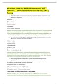 West Coast University NURS 110 Assessment 2 &lpar;pdf&rpar; &vert; &NewLine;2026&sol;2027 &vert; Introduction to Professional Nursing Q&A &vert; &NewLine;Nursing 
