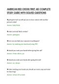 AMERICAN RED CROSS FIRST AID ACTUAL&NewLine;QUESTIONS WITH VERIFIED SOLUTIONS