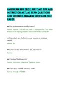AMERICAN RED CROSS FIRST AID&NewLine;COMPREHENSIVE QUESTIONS AND CORRECT&NewLine;ANSWERS