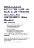 2026&sol;2027 S-Tier South Carolina Acupuncture Board Law Exam&colon; Complete Legal Analysis & -Question Elite Test Bank