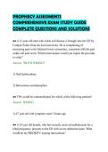 PROPHECY ASSESSMENTS&NewLine;COMPREHENSIVE EXAM STUDY GUIDE&NewLine;COMPLETE QUESTIONS AND SOLUTIONS