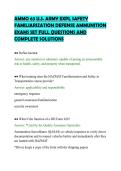 AMMO 63 U&period;S&period; ARMY EXPL SAFETY&NewLine;FAMILIARIZATION DEFENSE AMMUNITION&NewLine;EXAMS SET FULL QUESTIONS AND&NewLine;COMPLETE SOLUTIONS&NewLine;