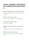 PROPHECY ASSESSMENTS CORE MANDATORY&NewLine;PART I QUESTIONS AND SOLUTIONS GRADED&NewLine;A&plus;