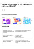 Maryville NURS 615 Exam 2 Verified Exam&NewLine;Questions and Answers 2026&sol;2027