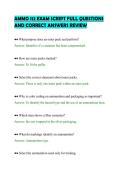 AMMO 112 EXAM SCRIPT FULL QUESTIONS&NewLine;AND CORRECT ANSWERS REVIEW&NewLine;